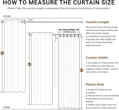 2pcs Blackout Curtains for LivingRoom